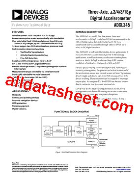 adxl345 datasheet|datasheet archive pdf data sheets.